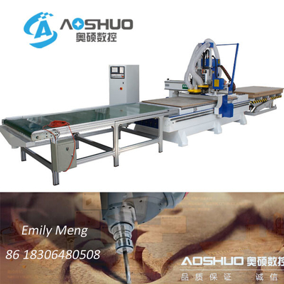 China Yaskawa 850w Servo Motor CNC Wood Cutting Machine Aoshuo S9 White And Blue supplier