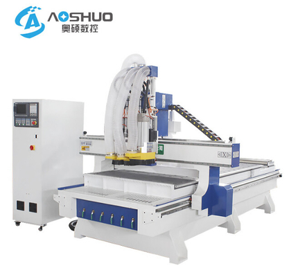 China 220V 380V CNC Wood Carving Machine / 2 Axis Cnc Router Drilling Machine 0.6-0.8Mpa supplier