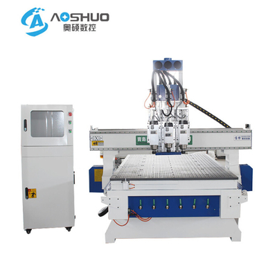 China X Y Z Axis 3 Head Wooden Cnc Router Engraving Machine With Italy HSD Brand Spindle supplier